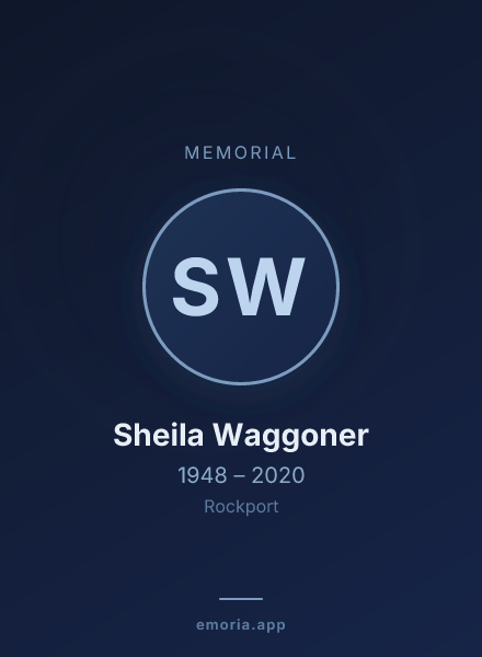 Memorial portrait of Sheila Waggoner
