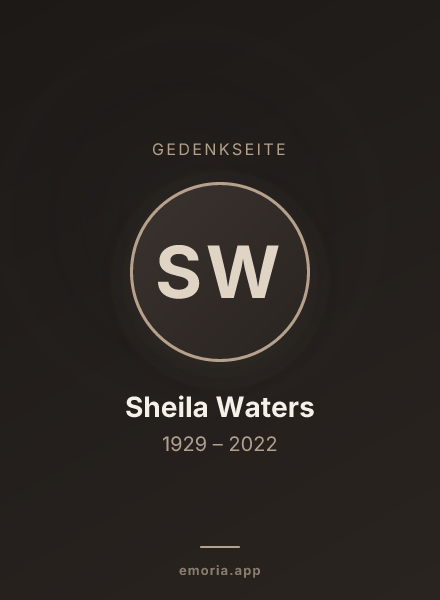 Gedenkportrait von Sheila Waters