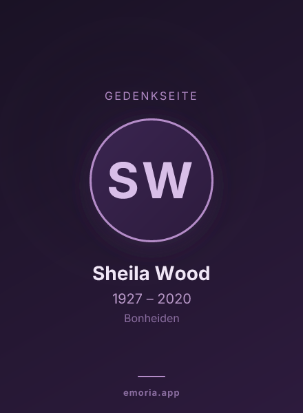 Gedenkportrait von Sheila Wood