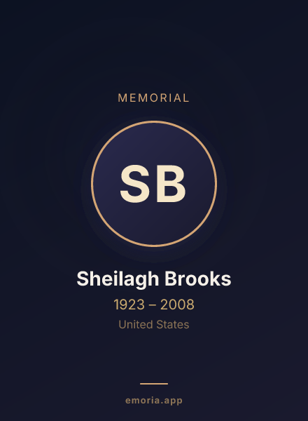 Memorial portrait of Sheilagh Brooks