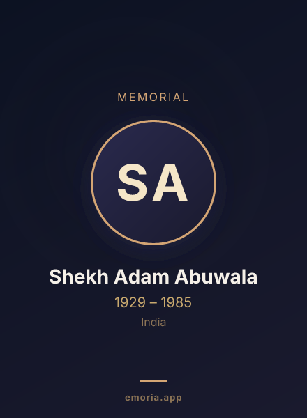 Memorial portrait of Shekh Adam Abuwala