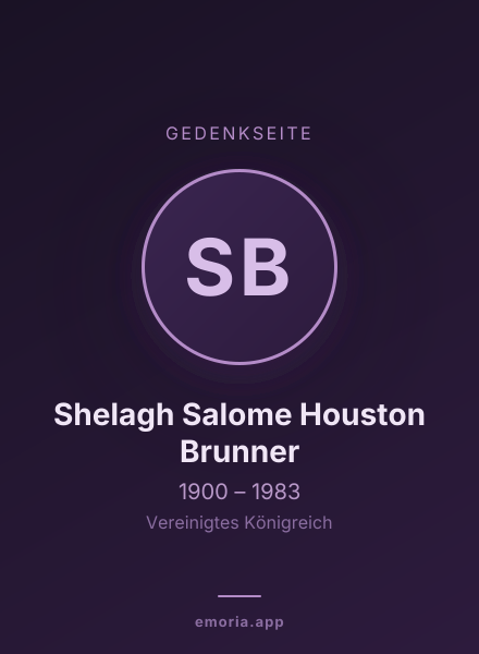 Gedenkportrait von Shelagh Salome Houston Brunner