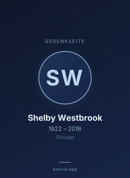 Gedenkportrait von Shelby Westbrook