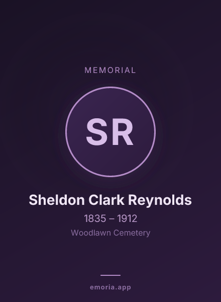 Memorial portrait of Sheldon Clark Reynolds