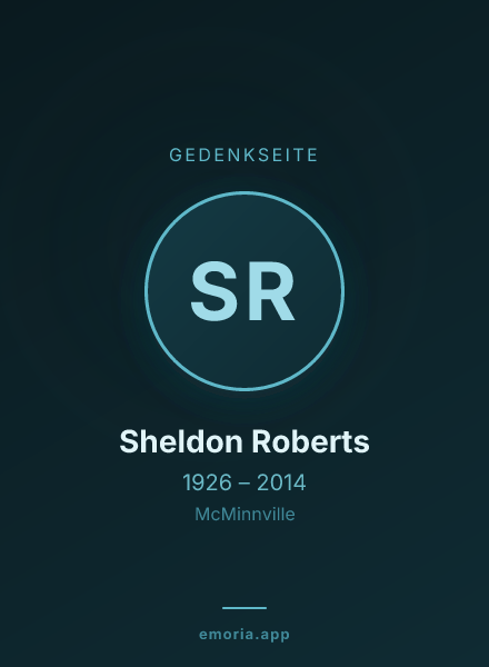Gedenkportrait von Sheldon Roberts