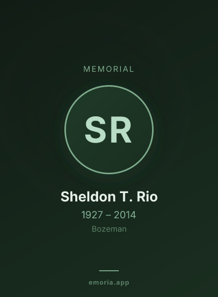 Memorial portrait of Sheldon T. Rio