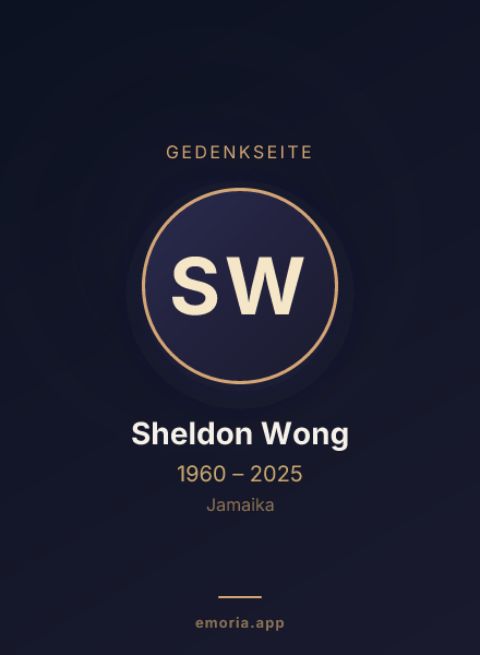 Gedenkportrait von Sheldon Wong