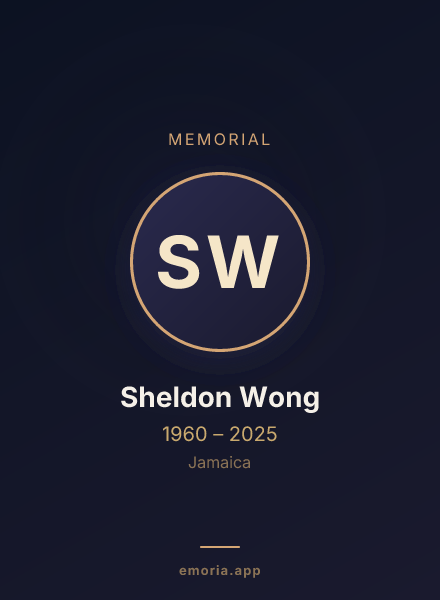 Memorial portrait of Sheldon Wong