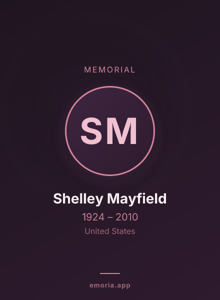 Memorial portrait of Shelley Mayfield