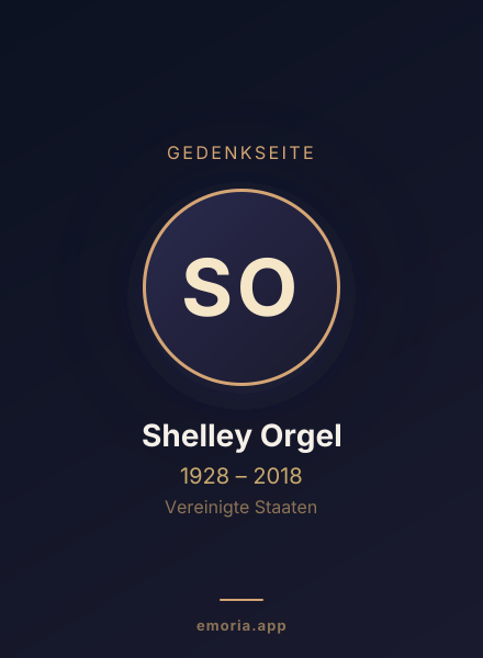 Gedenkportrait von Shelley Orgel