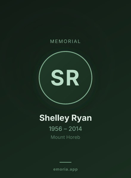 Memorial portrait of Shelley Ryan