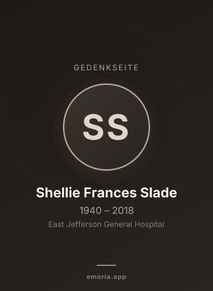 Gedenkportrait von Shellie Frances Slade