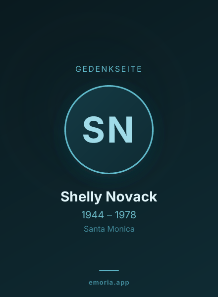 Gedenkportrait von Shelly Novack