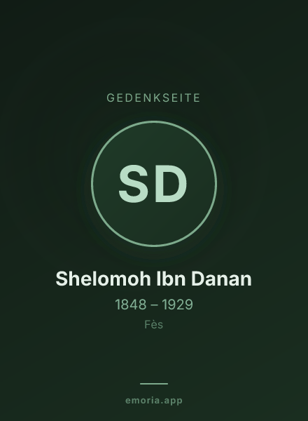 Gedenkportrait von Shelomoh Ibn Danan