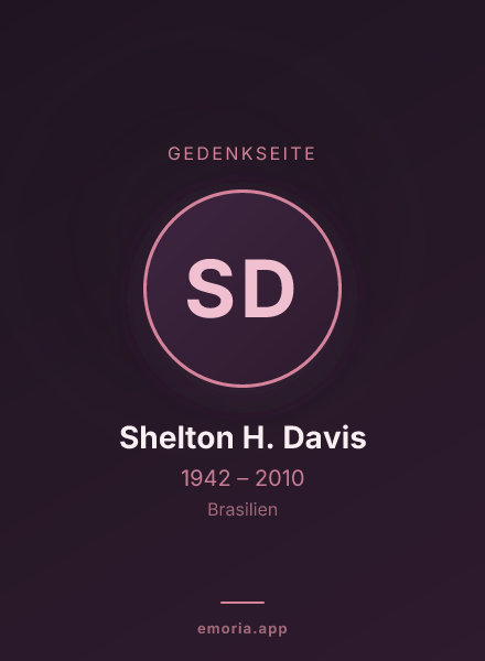 Gedenkportrait von Shelton H. Davis