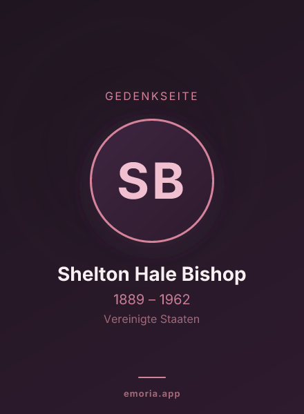 Gedenkportrait von Shelton Hale Bishop