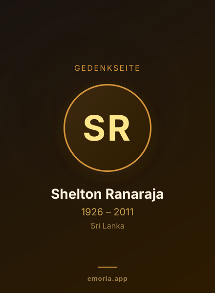 Gedenkportrait von Shelton Ranaraja