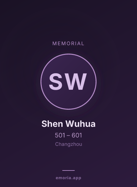 Memorial portrait of Shen Wuhua