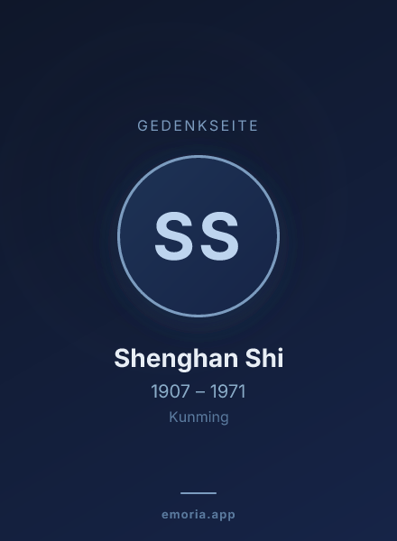 Gedenkportrait von Shenghan Shi