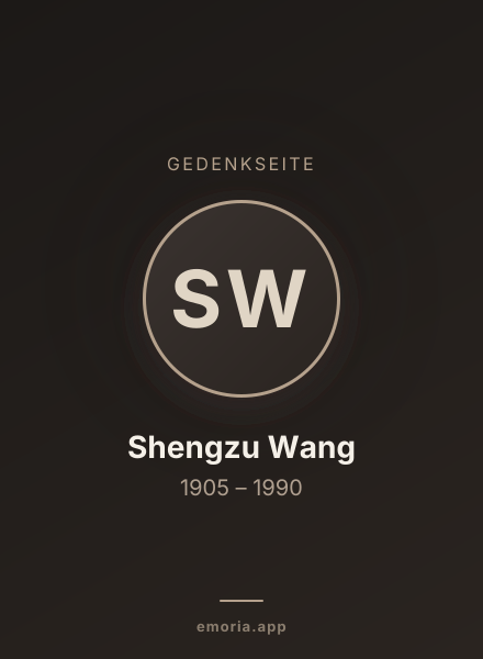 Gedenkportrait von Shengzu Wang