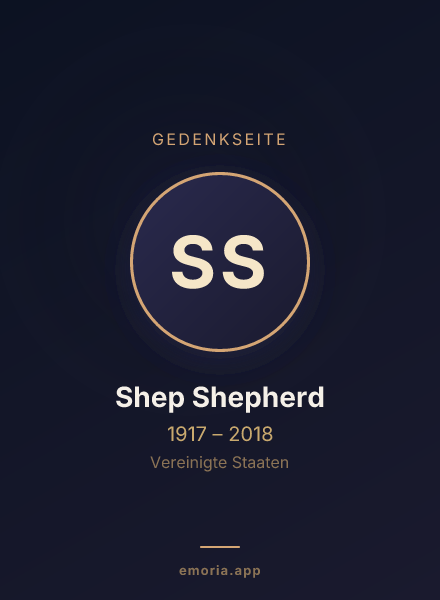Gedenkportrait von Shep Shepherd