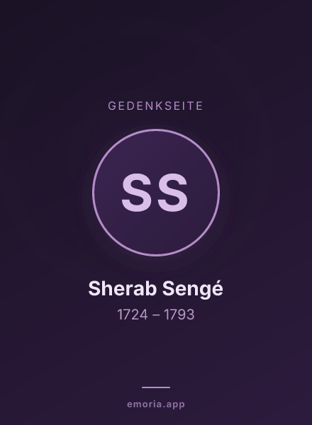 Gedenkportrait von Sherab Sengé