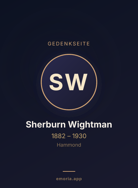 Gedenkportrait von Sherburn Wightman