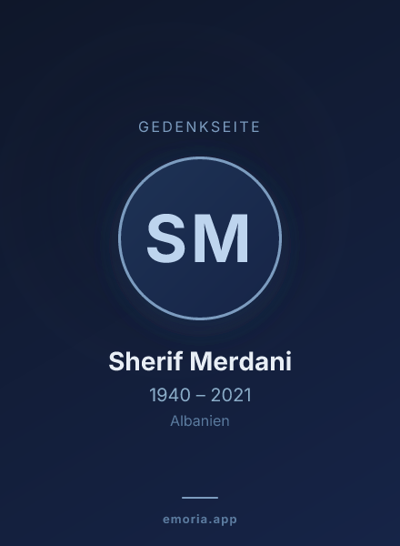 Gedenkportrait von Sherif Merdani