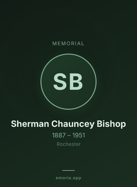 Memorial portrait of Sherman Chauncey Bishop