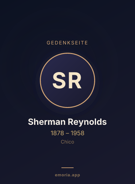 Gedenkportrait von Sherman Reynolds
