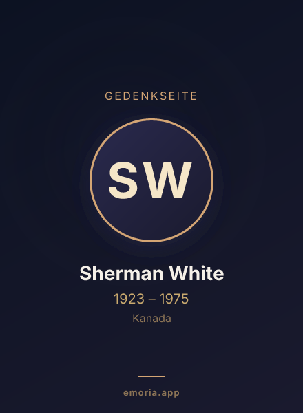 Gedenkportrait von Sherman White