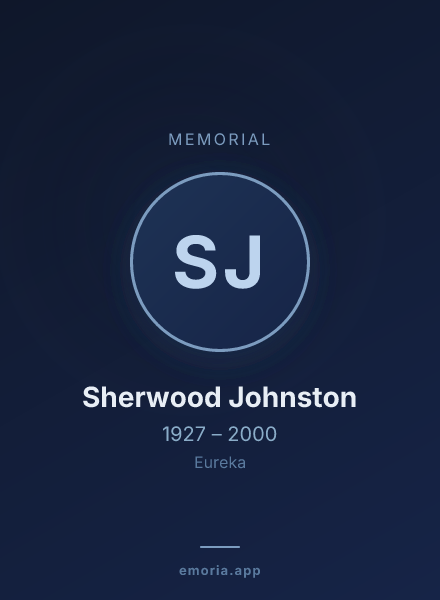 Memorial portrait of Sherwood Johnston