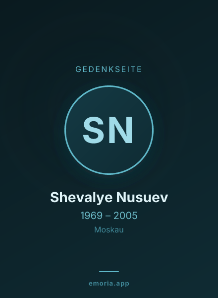 Gedenkportrait von Shevalye Nusuev