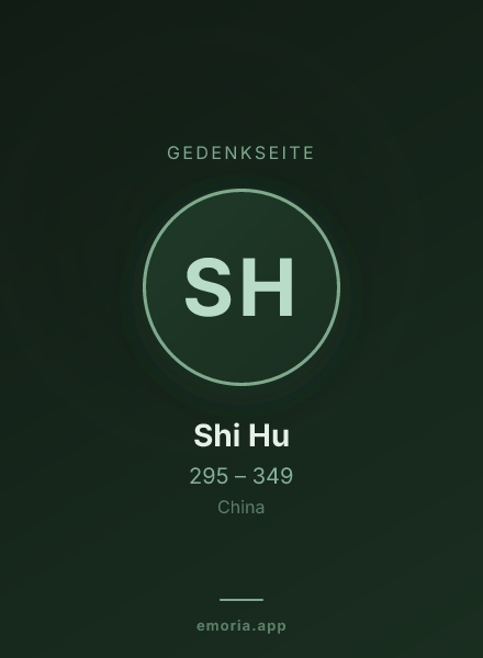 Gedenkportrait von Shi Hu