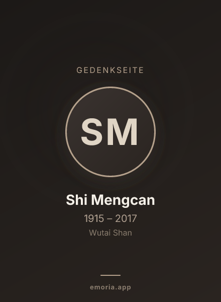 Gedenkportrait von Shi Mengcan