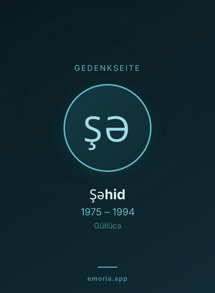 Gedenkportrait von Şəhid