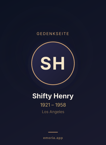 Gedenkportrait von Shifty Henry