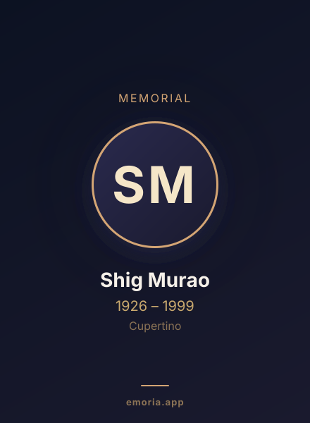 Memorial portrait of Shig Murao