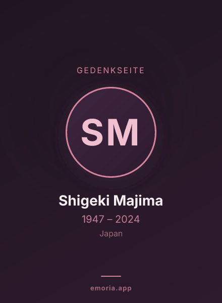 Gedenkportrait von Shigeki Majima