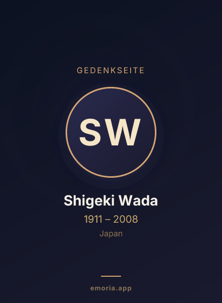 Gedenkportrait von Shigeki Wada