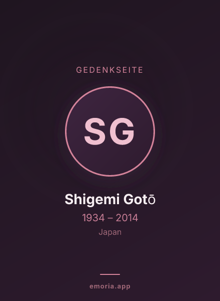 Gedenkportrait von Shigemi Gotō