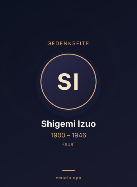 Gedenkportrait von Shigemi Izuo