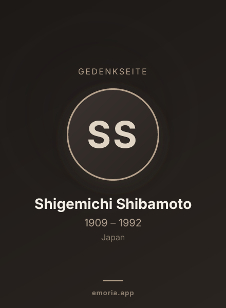 Gedenkportrait von Shigemichi Shibamoto