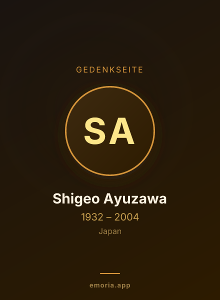 Gedenkportrait von Shigeo Ayuzawa