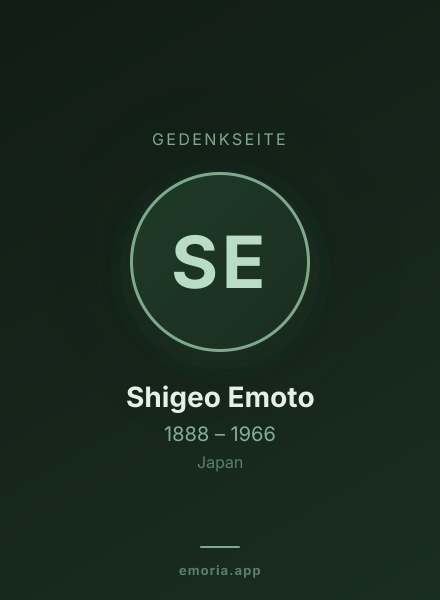 Gedenkportrait von Shigeo Emoto