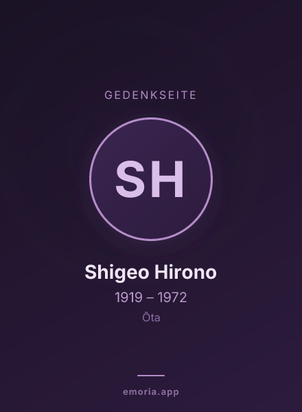 Gedenkportrait von Shigeo Hirono
