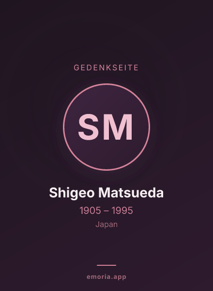 Gedenkportrait von Shigeo Matsueda