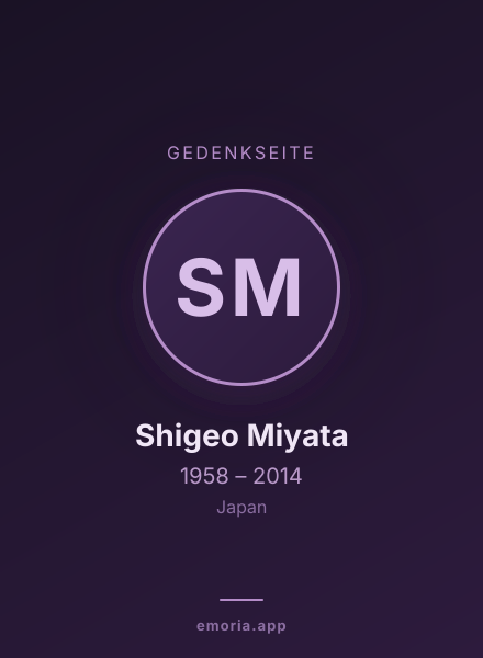 Gedenkportrait von Shigeo Miyata