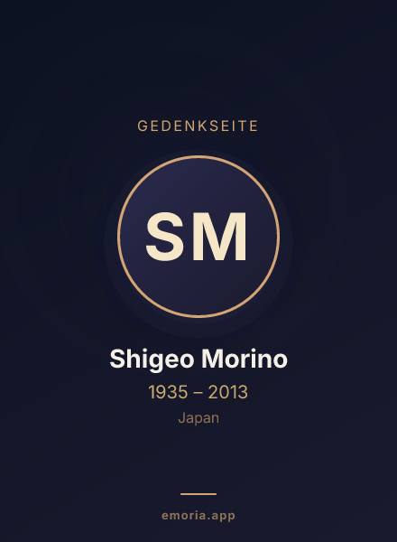 Gedenkportrait von Shigeo Morino