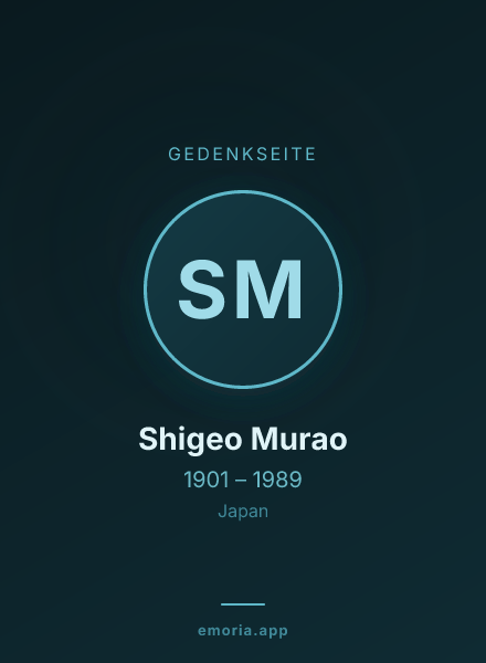 Gedenkportrait von Shigeo Murao